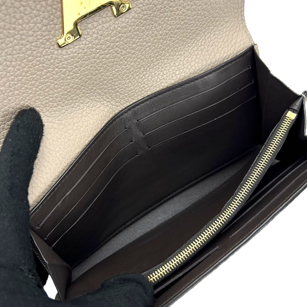 LOUIS VUITTON Cream Leather Wallet - Picture 3 of 7